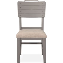 new haven gray upholstered side chair   