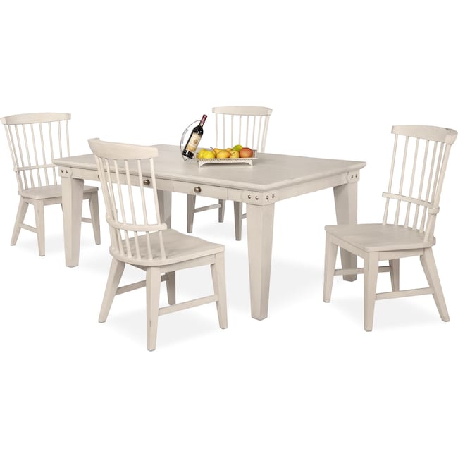 Dining Room Furniture - New Haven Dining Table and 4 Windsor Side Chairs