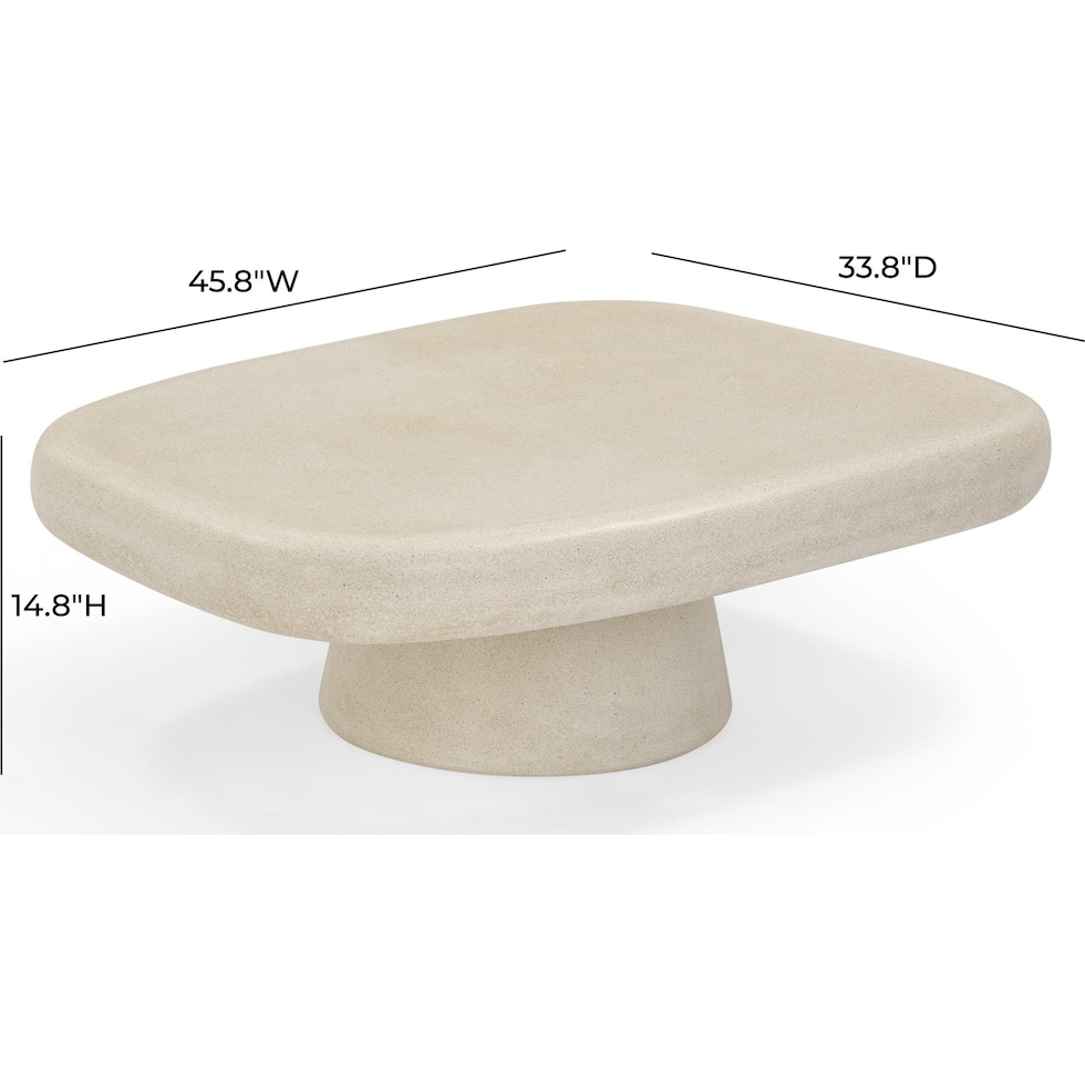 new river neutral coffee table   
