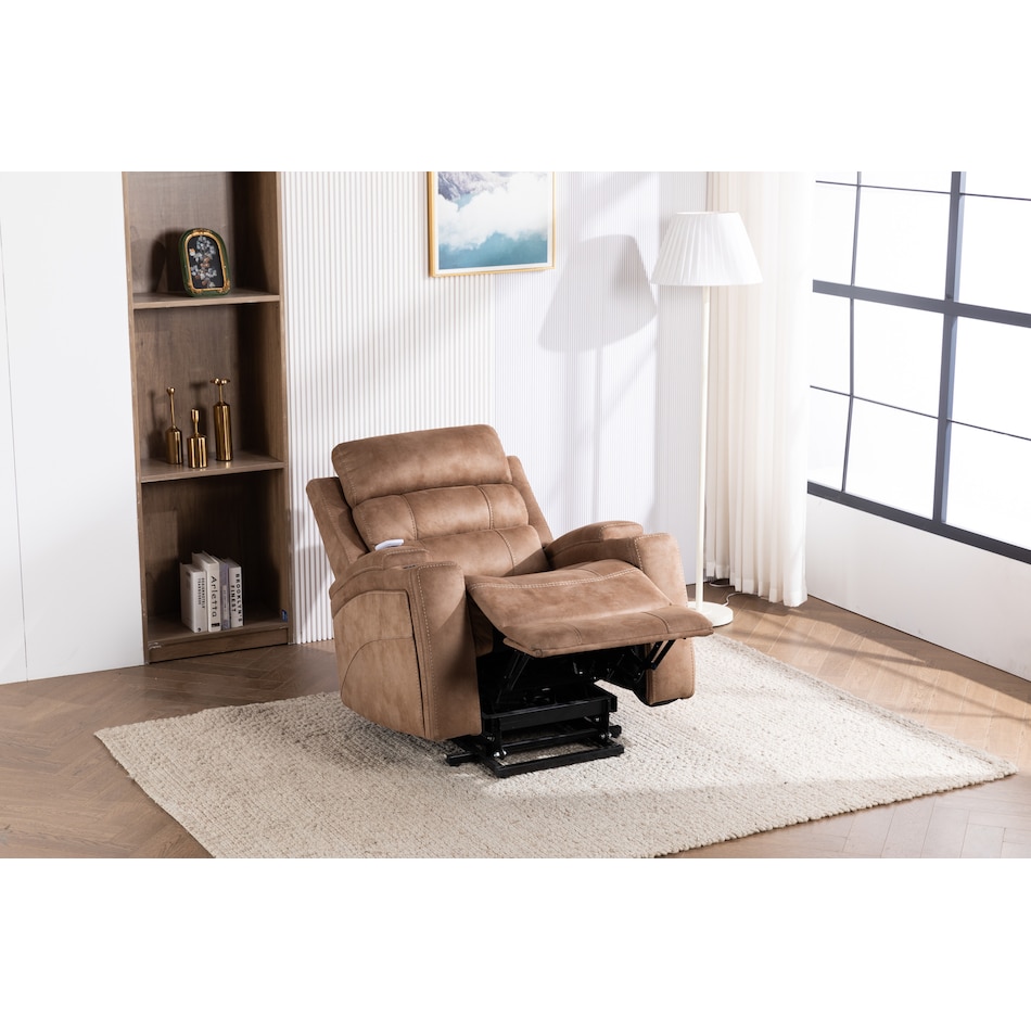 newberry light brown lift chair   