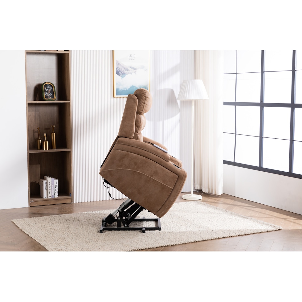 newberry light brown lift chair   