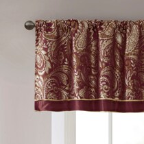 newburgh red window valence   