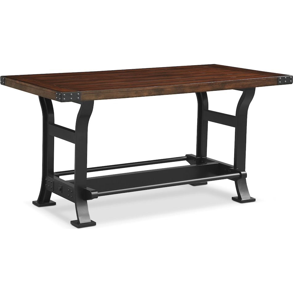 newcastle counter height dark brown counter height table   