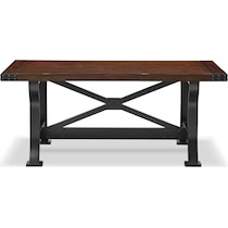 newcastle standard height dark brown dining table   