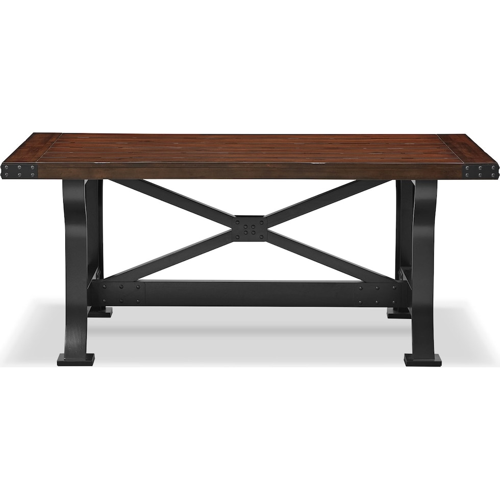 newcastle standard height dark brown dining table   