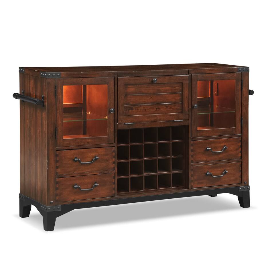 Newcastle Sideboard Mahogany Value City Furniture