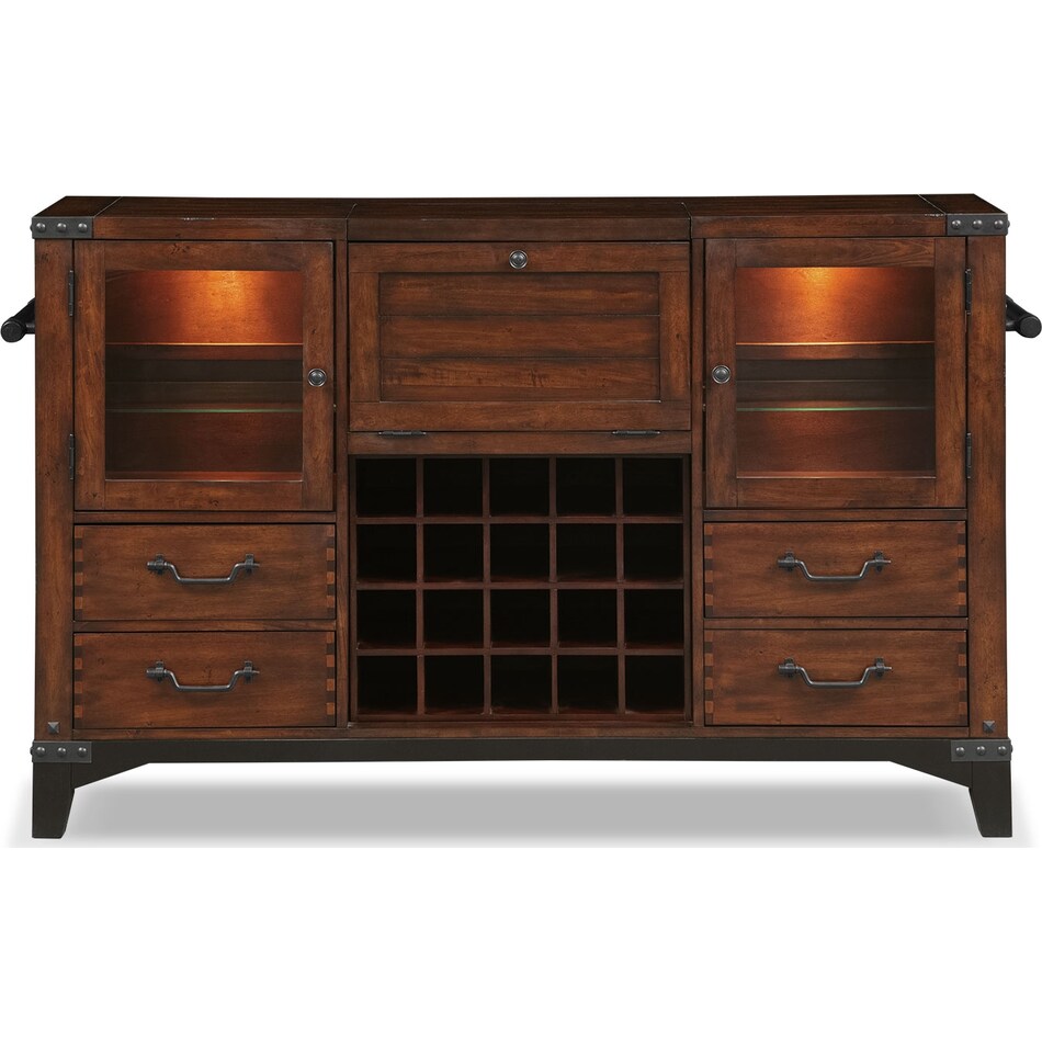 Newcastle Sideboard Mahogany Value City Furniture