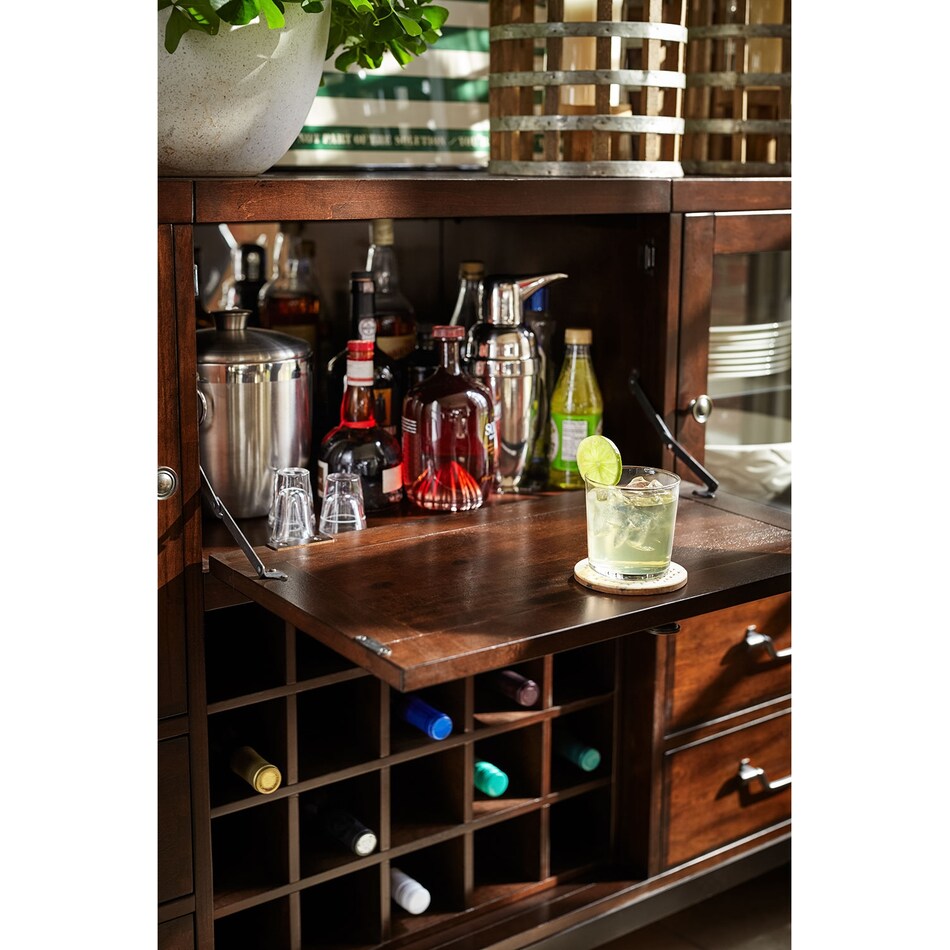 Newcastle Sideboard Mahogany Value City Furniture