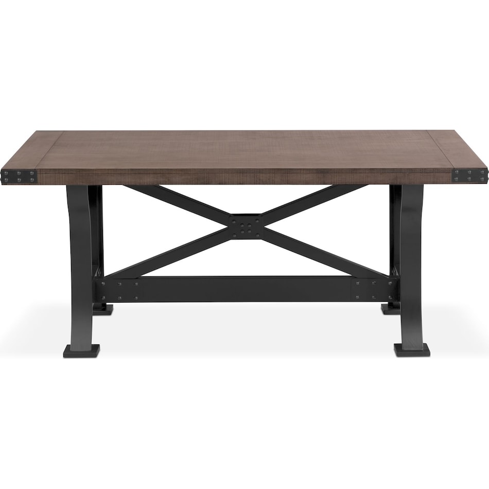 newcastle standard height gray dining table   