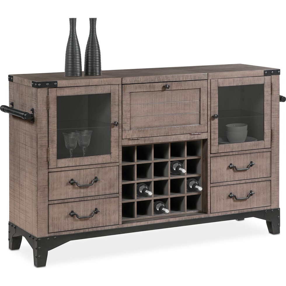 newcastle standard height gray sideboard   
