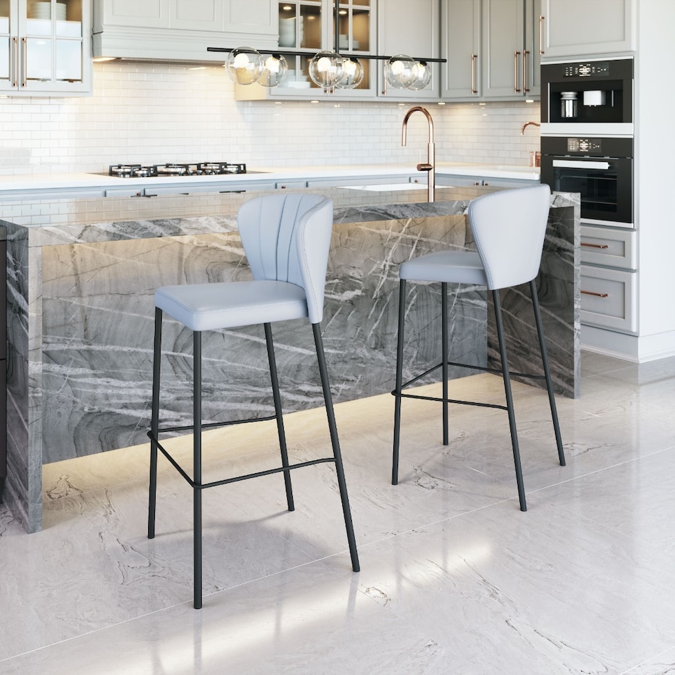 newman gray bar stool   