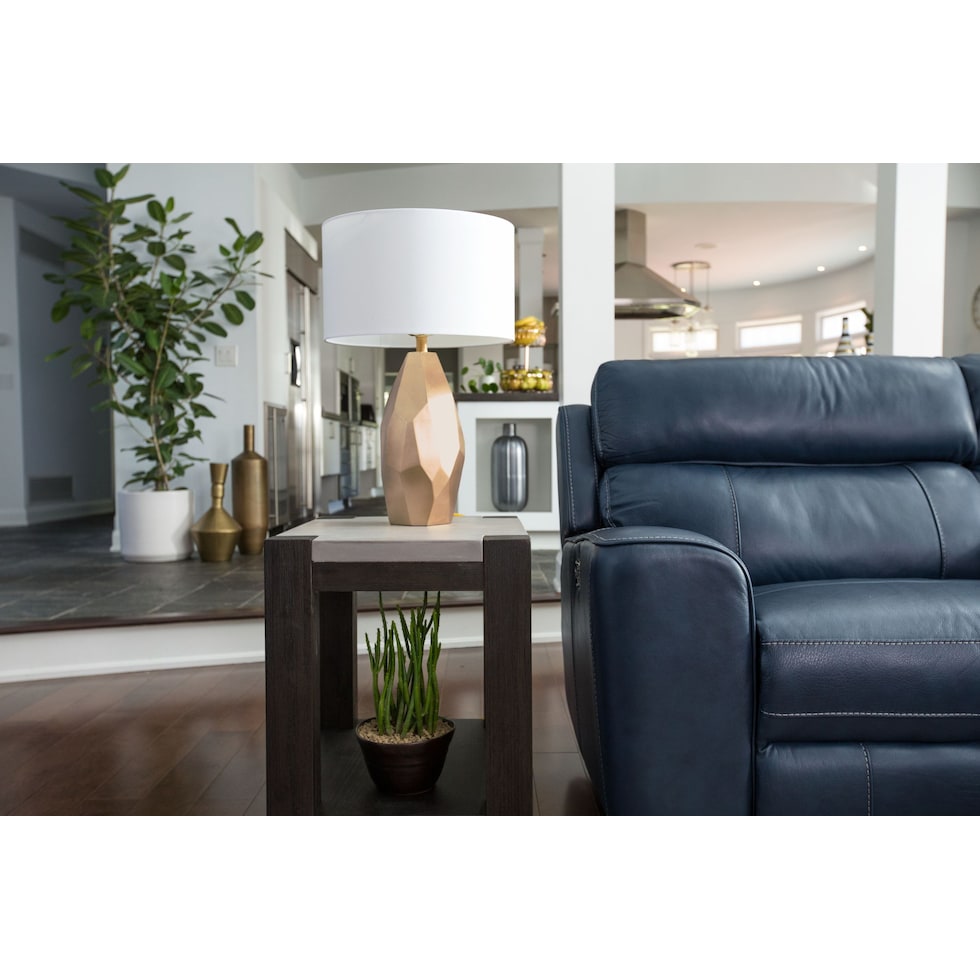 newport blue sectional   