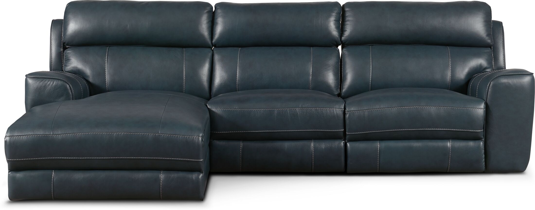 MY WEAKNESS マイウィークネス　NEW PORT LEATHER Newport 5-Piece Dual-Power Reclining Sectional with 2