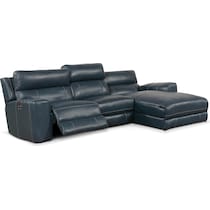 newport blue sectional   