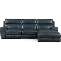 newport blue sectional   