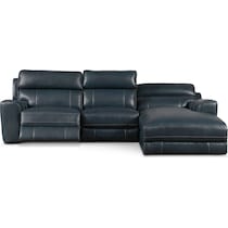 newport blue sectional   