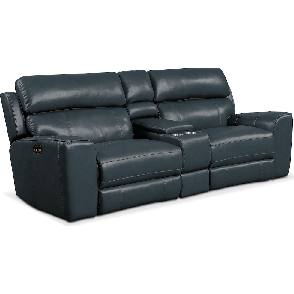 newport blue sofa   