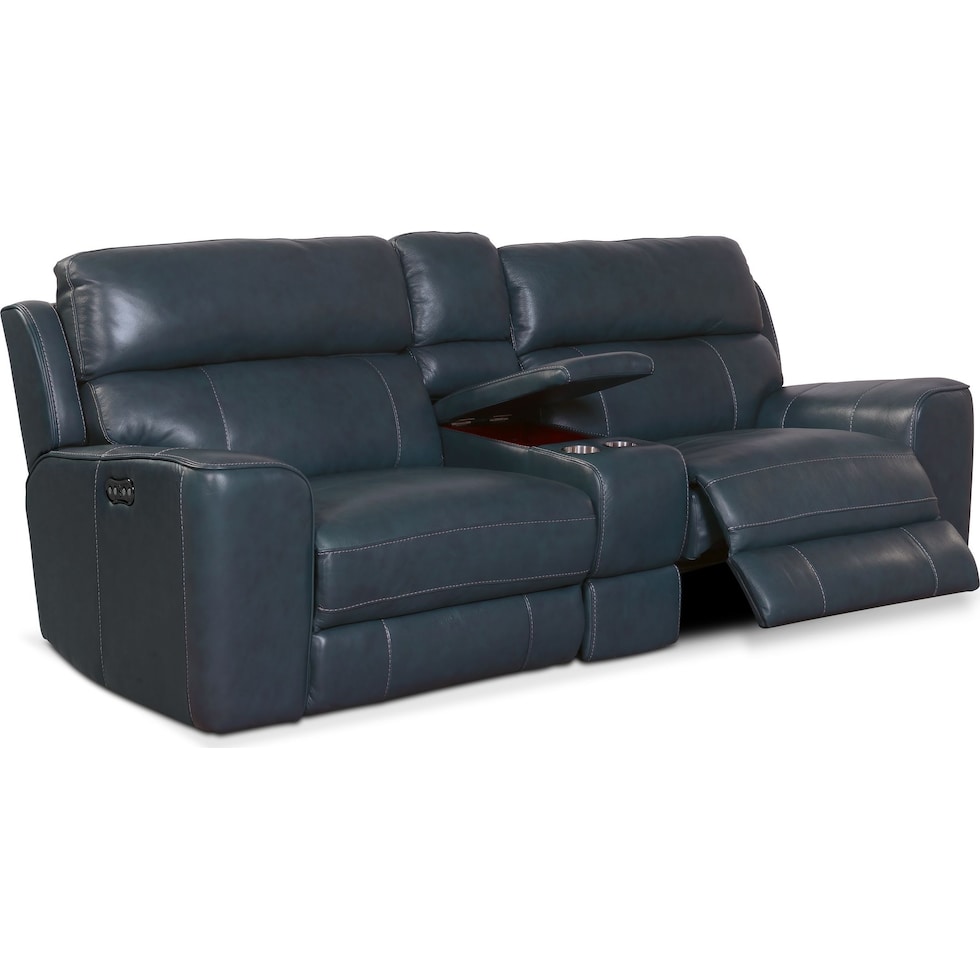 newport blue sofa   