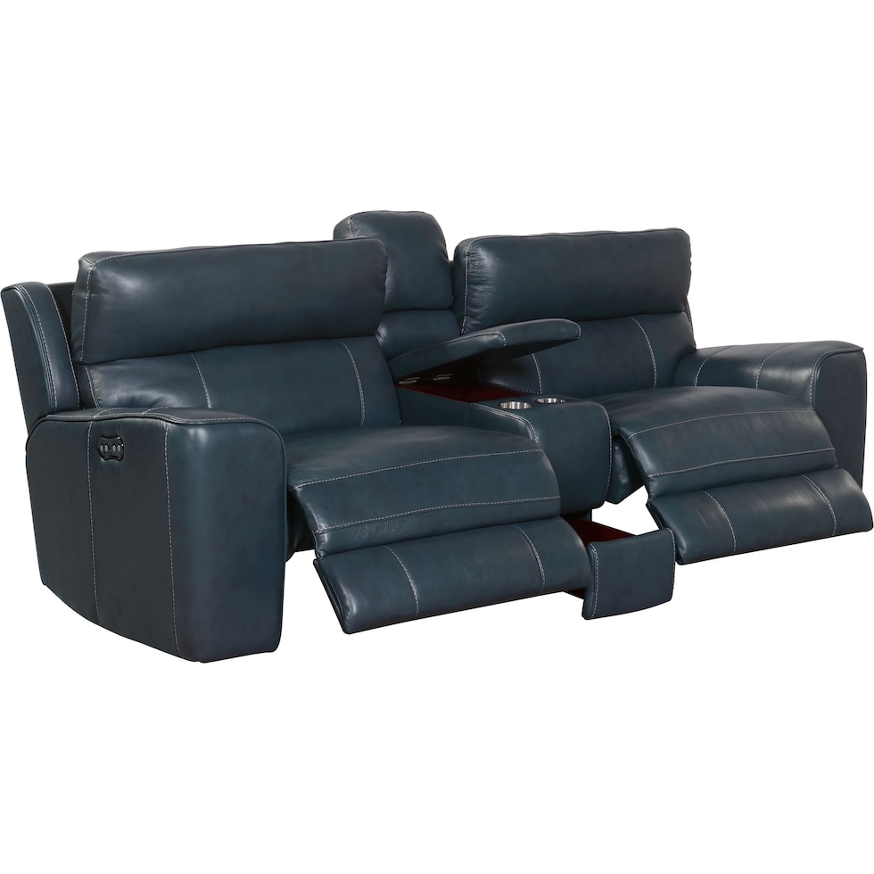 newport blue sofa   