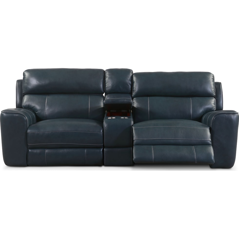 newport blue sofa   