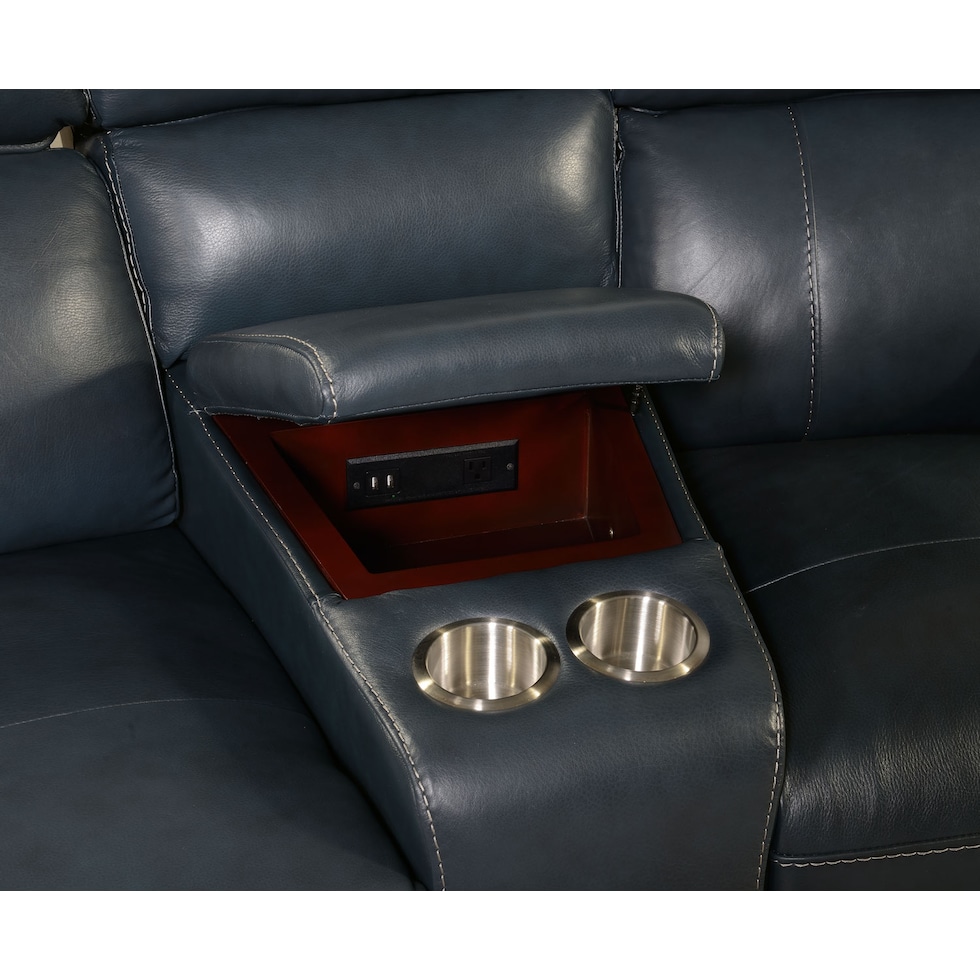 newport blue sofa   