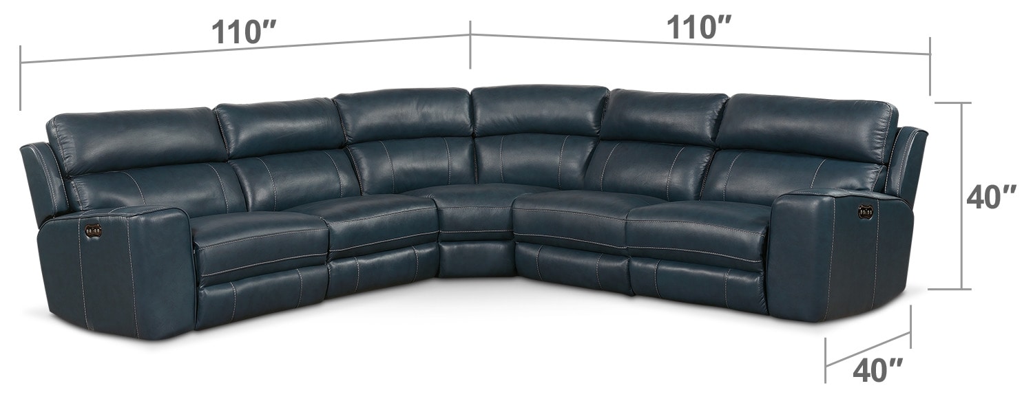 Value city deals blue sectional