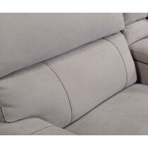 newport gray  pc power reclining sofa   