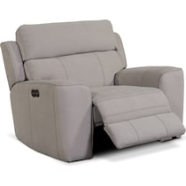 newport gray power recliner   