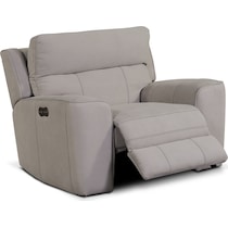 newport gray power recliner   