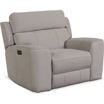 newport gray power recliner   