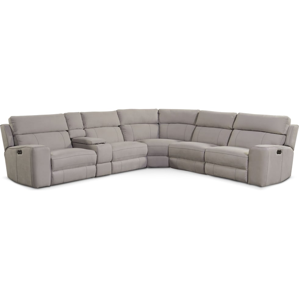 newport gray sectional   