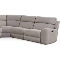 newport gray sectional   