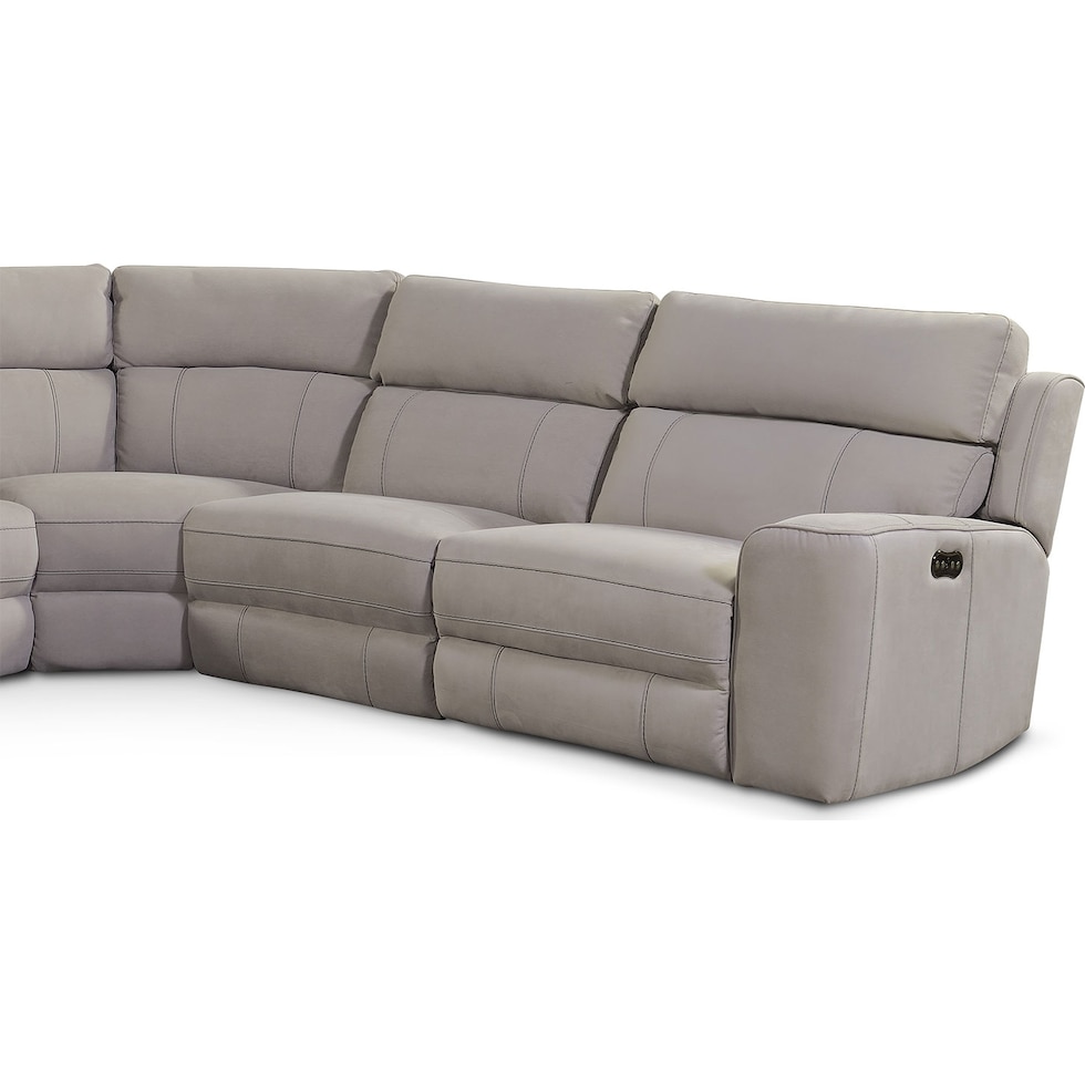 newport gray sectional   