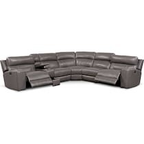 newport gray sectional   