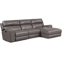 newport gray sectional   