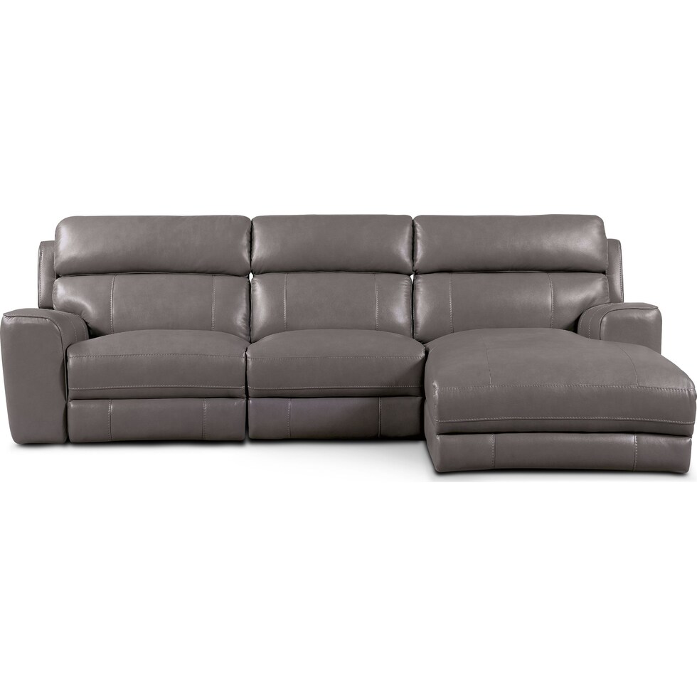 newport gray sectional   
