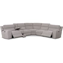 newport gray sectional   