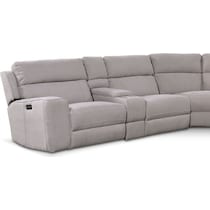 newport gray sectional   