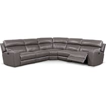 newport gray sectional   