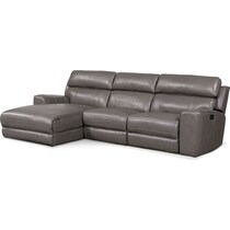 newport gray sectional   