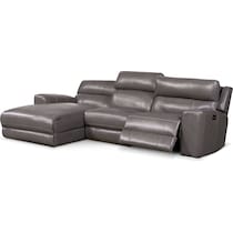 newport gray sectional   
