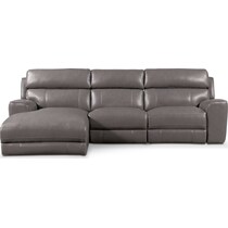 newport gray sectional   