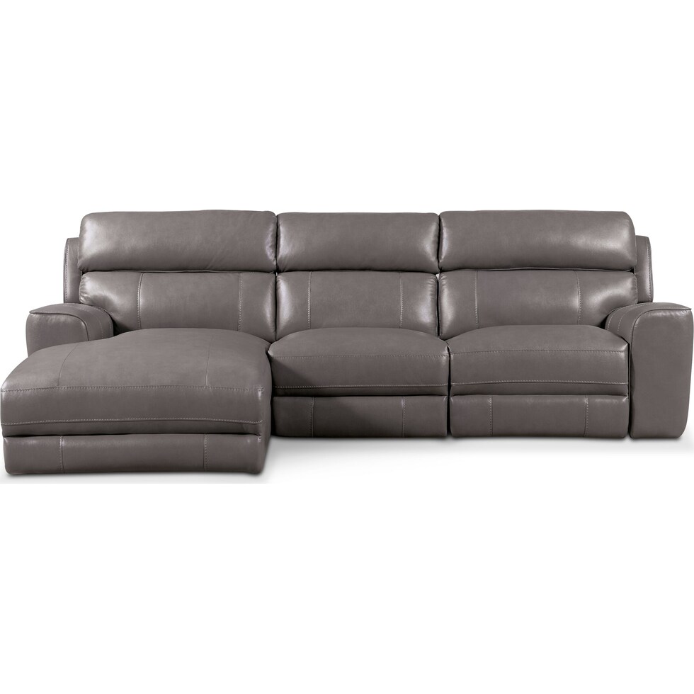 newport gray sectional   