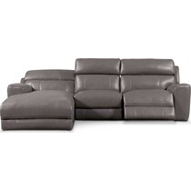 newport gray sectional   