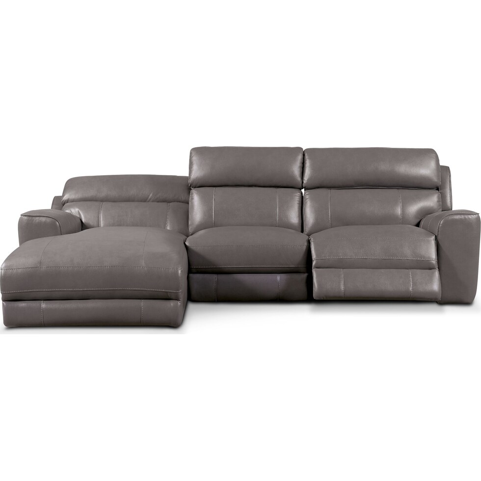 newport gray sectional   