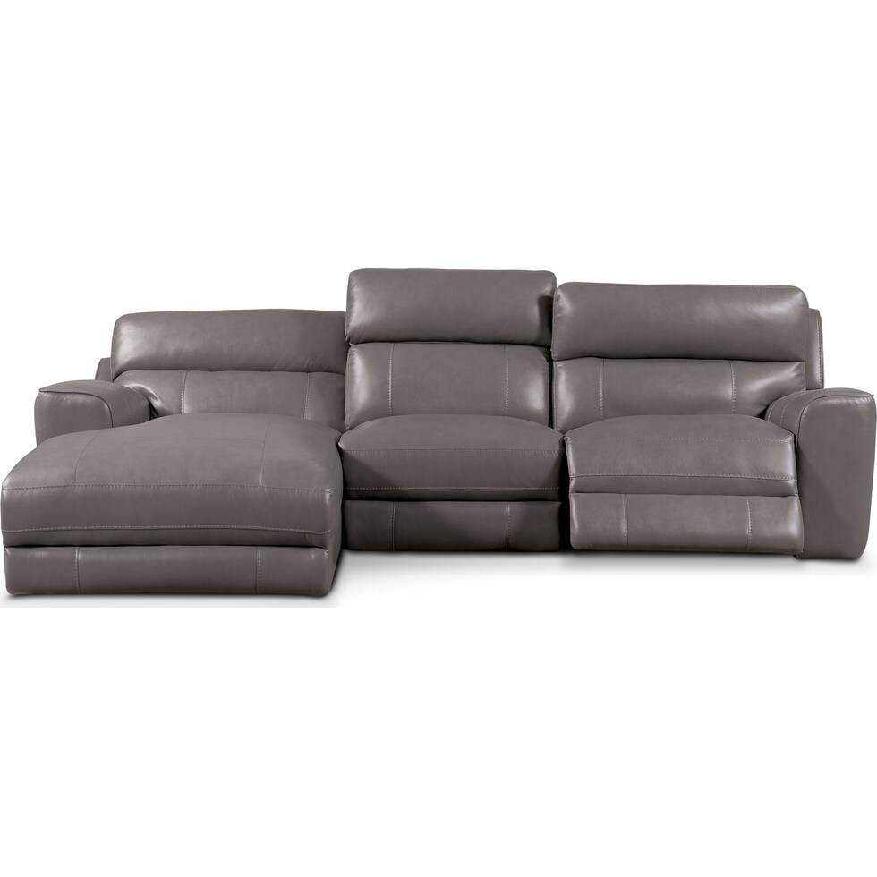 newport gray sectional   