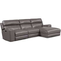 newport gray sectional   