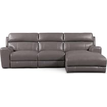 newport gray sectional   