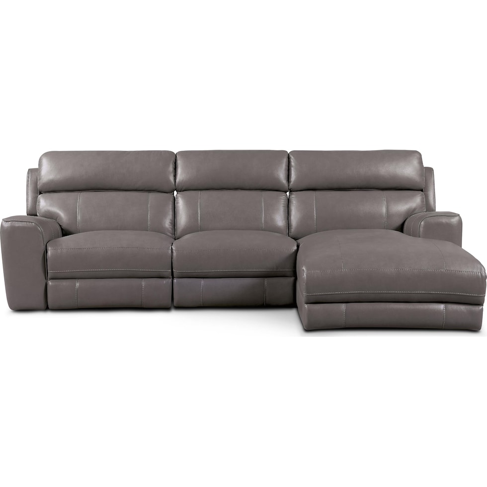 newport gray sectional   