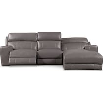 newport gray sectional   